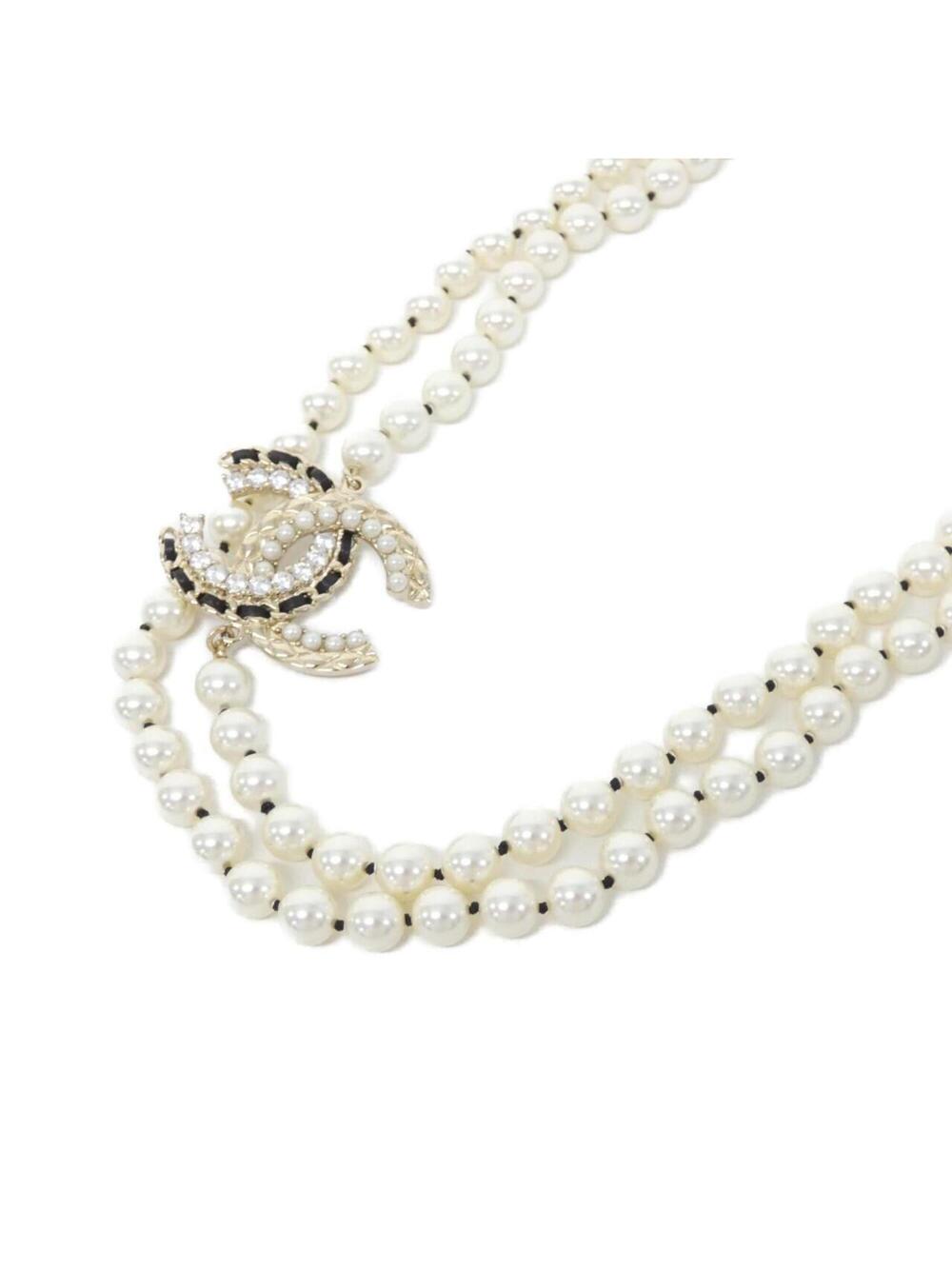 Chanel Pendant Necklace Metal Black And #324041C23B